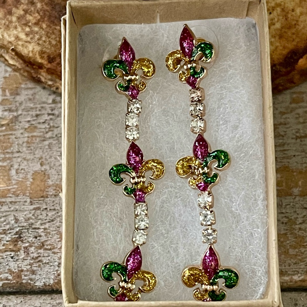 Madri Gras Dangle Earrings